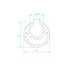 Gerdirme Arka Profil Boy 3000 mm TIRSAN TİP