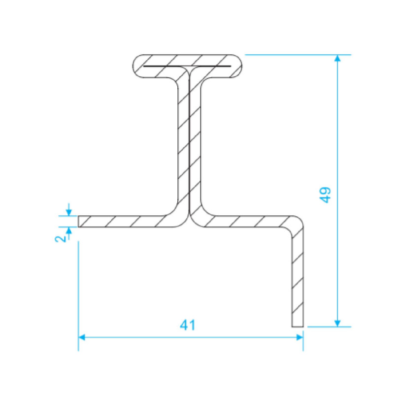 ÇATI GALVENİZ T ÇELİK RAY 7,5 METRE