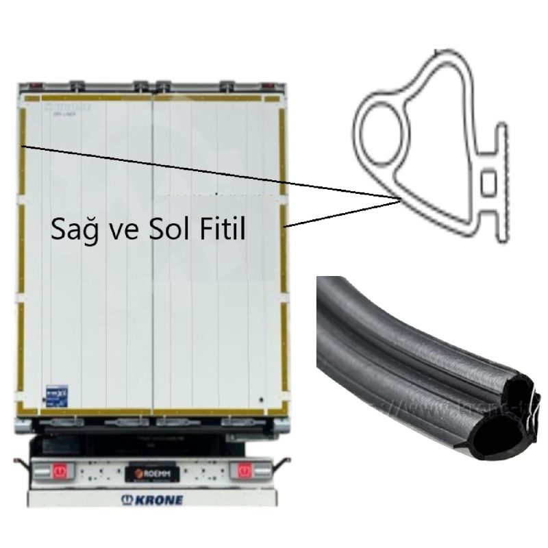 Krone Aluminyum Kapı Sol Sağ Fitil 1 metre -515127928