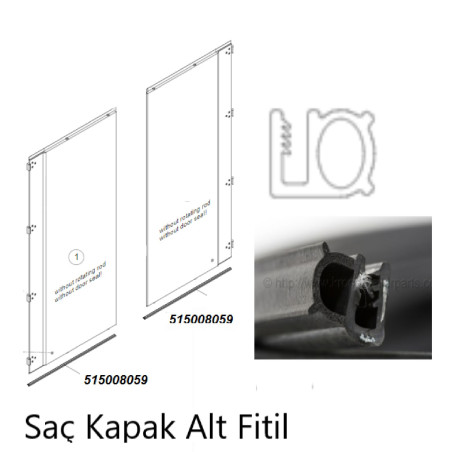 KRONE Saç Arka Kapı Alt Conta Fitil 1 Metre -515008059