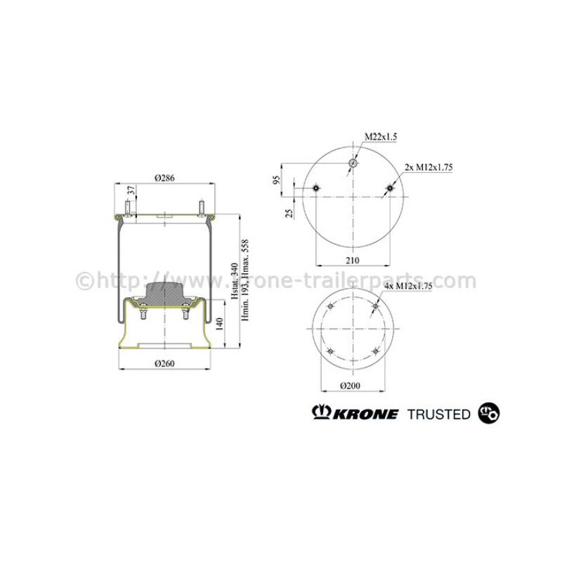 4810 TRUSTED Hava Körük Saç Pistonlu Saf 2918V -3229002700 -550027036