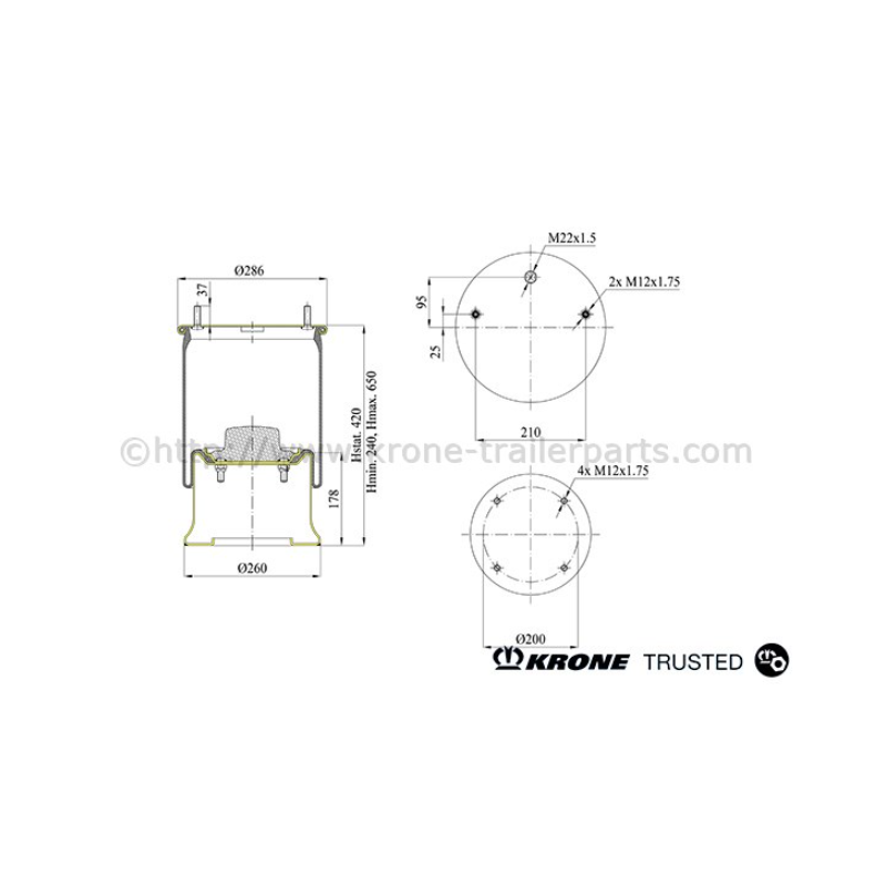4023 TRUSTED Hava Körük Saç Pistonlu Saf 2923V -3229003100 -550027037