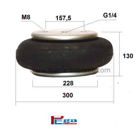 Tek Katlı Körük 300 mm çap