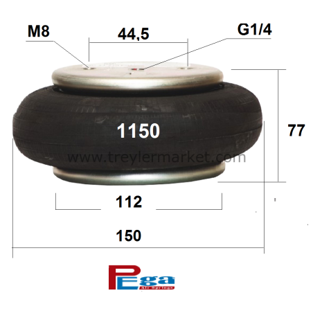 Tek Katlı Körük 150 mm çap