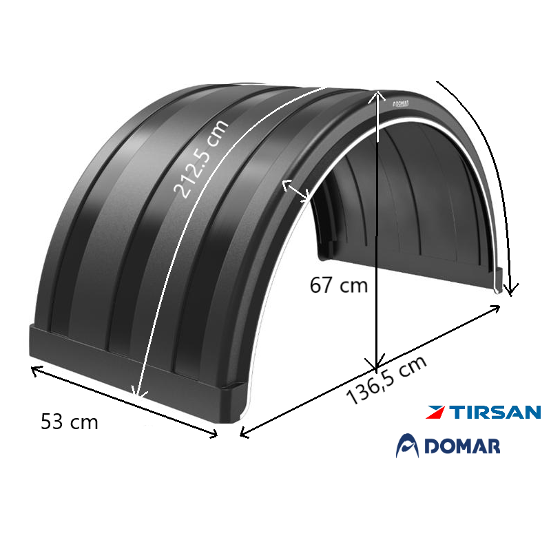 Domar Beyaz Kenarlı Plastik Çamurluk - DK1840