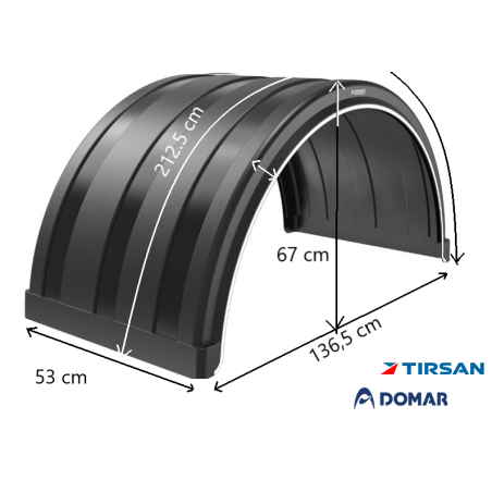 Domar Beyaz Kenarlı Plastik Çamurluk - DK1840