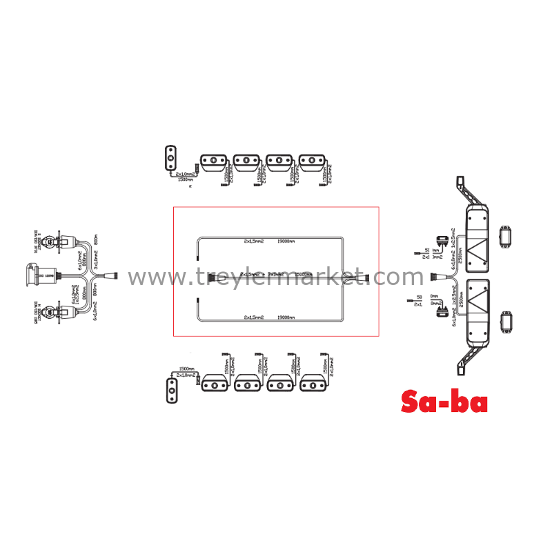 KABLO TTR 2*1,5MM2 7*1MM2 9 PIN SOKET YASSI