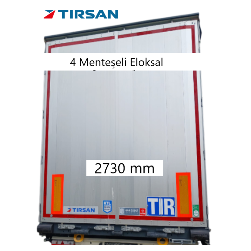 Tırsan Dorse Arka Kapı Alüminyum Sağ-Sol 4 Menteşeli 2780 mm Eloksal -AK13678