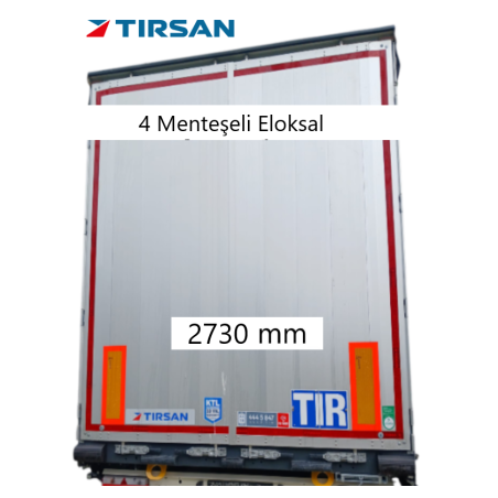 Tırsan Dorse Arka Kapı Alüminyum Sağ-Sol 4 Menteşeli 2780 mm Eloksal -AK13678