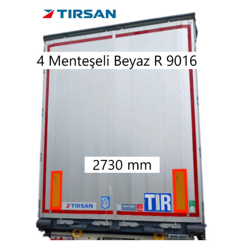 Tırsan Dorse Arka Kapı Alüminyum Sağ-Sol 4 Menteşeli 2730 mm Ral 9016 HTE -AK13677