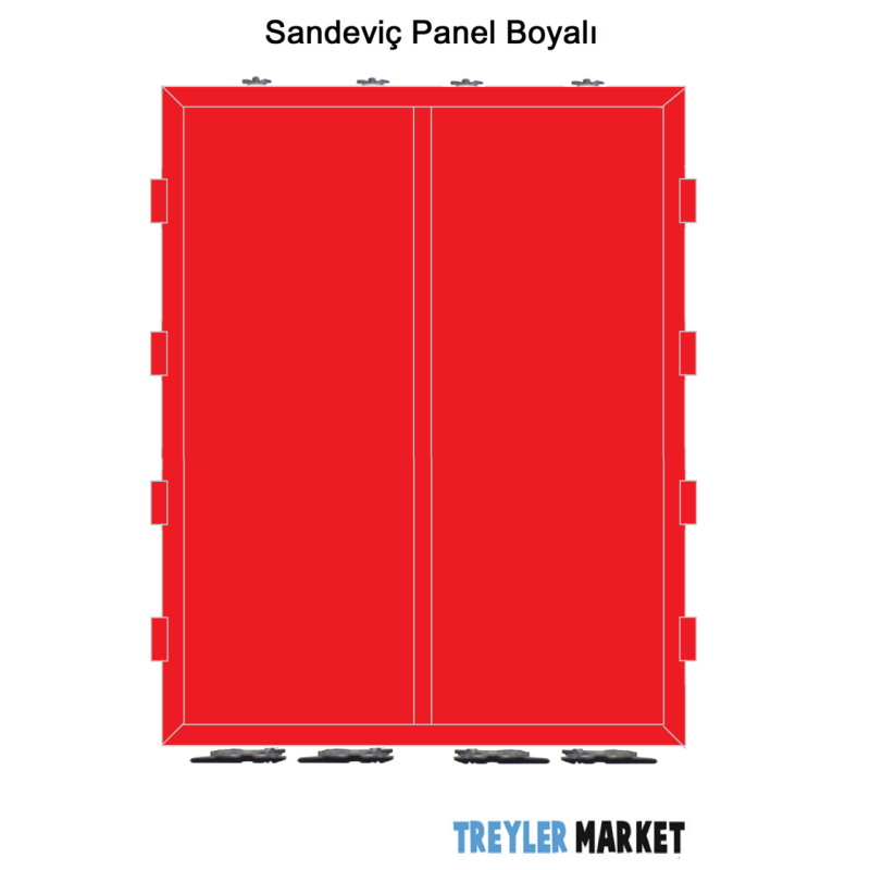 Dorse Arka Kapı Panel Sağ-Sol 4 Menteşeli 2700 mm -TM-PK-2700-2550