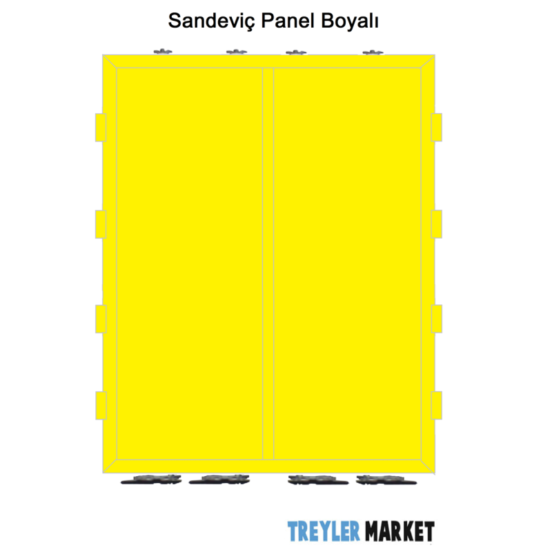 Dorse Arka Kapı Panel Sağ-Sol 4 Menteşeli 2700 mm -TM-PK-2700-2550