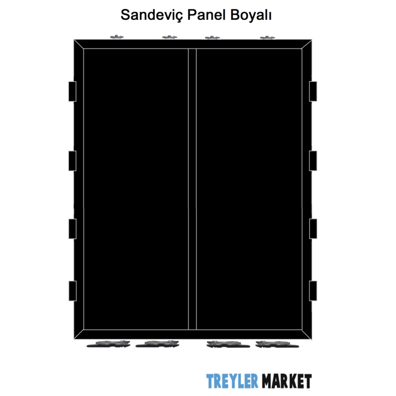 Dorse Arka Kapı Panel Sağ-Sol 4 Menteşeli 2700 mm -TM-PK-2700-2550