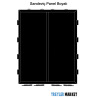 Dorse Arka Kapı Panel Sağ-Sol 4 Menteşeli 2700 mm -TM-PK-2700-2550