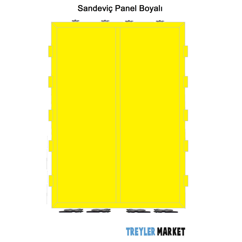 Dorse Arka Kapı Panel Sağ-Sol 5 Menteşeli 2900 mm   -TM-PK-2900-2550