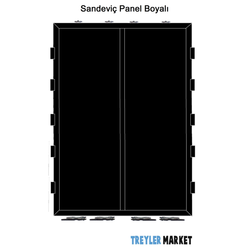 Dorse Arka Kapı Panel Sağ-Sol 5 Menteşeli 2900 mm   -TM-PK-2900-2550