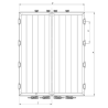 Dorse Arka Kapı Alümınyum Sağ-Sol 4 Menteşeli 2700 mm -TM-AK-2700-2550