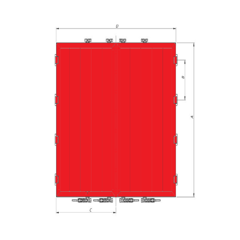 Dorse Arka Kapı Alümınyum Sağ-Sol 4 Menteşeli 2700 mm -TM-AK-2700-2550