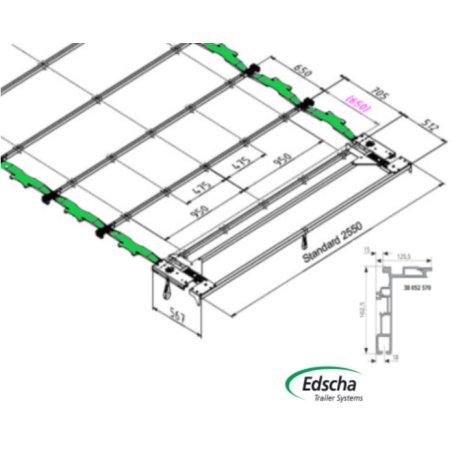 Tırsan Edscha Hibrit Kayar Catı 1200N-CT05021