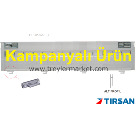 TIRSAN 3085X600 Alüminyum 4 Kapaklı Komplesi