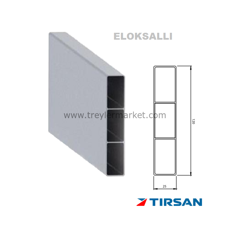 Alüminyum Tahtalık Profil 3185 cm TIRSAN Tip Eloksal
