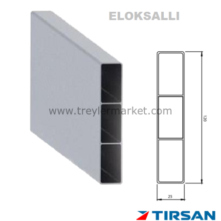 Alüminyum Tahtalık Profil 3185 cm TIRSAN Tip Eloksal