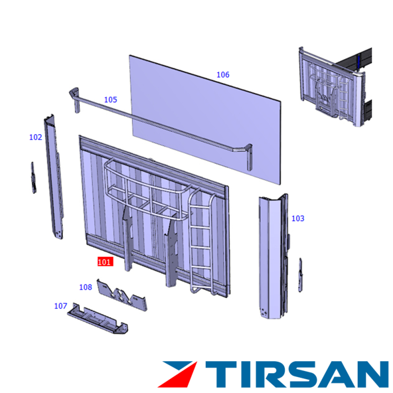 TIRSAN Sac Ön Panel Ön Sağ Baba Direği Sac