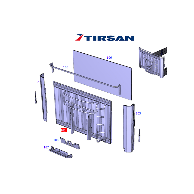 Tırsan Ön Baba Direği Sol Alüminyum  -GG07950