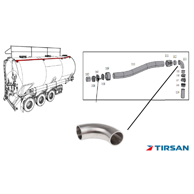 Tırsan Tanker Dirsek 90-3-60X5 ALMG SI0.5 22 3.1B SER -DS00048