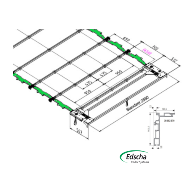 Tırsan Edscha Hibrit Kayar Catı 1200N-CT05021