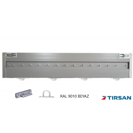 Tırsan Aluminyum Kapak Düz Kanca RAL9010 Beyaz 600 x 3179 -KG01285