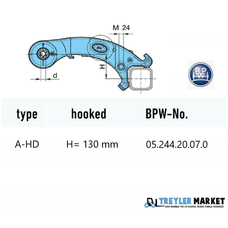 BPW Air ECO Compact Makas H 130 mm BPW.01.244.20.07.00