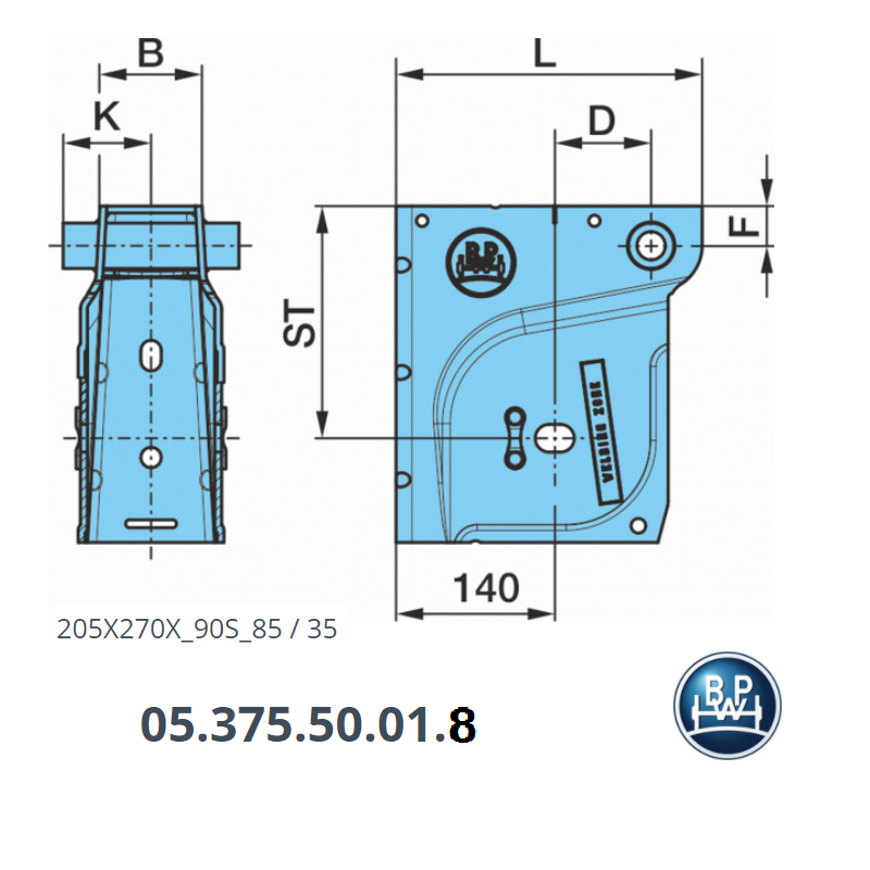 BPW 05.375.50.01.0 Air ECO Compact Makas Kulak 205 mm