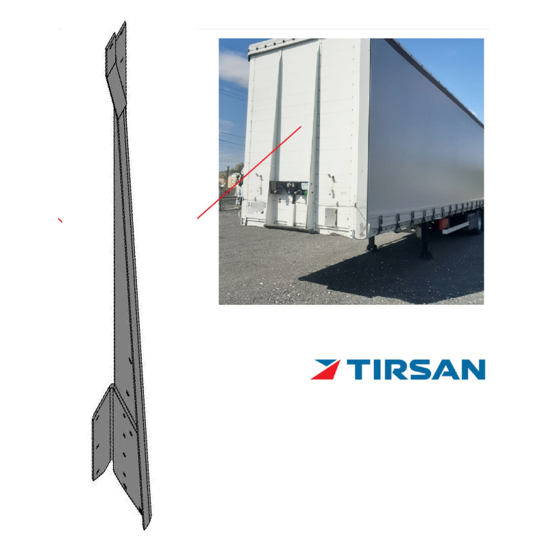 Tırsan Alüminyum Z Kros Ön Panel Takviyeli Sağ 2690 mm -KR04229