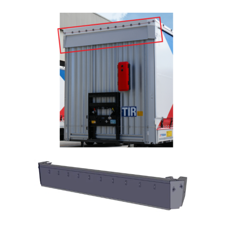 TIRSAN Kapı Üst Profil Komple  50 50MM.Kalk. 031 Nolu