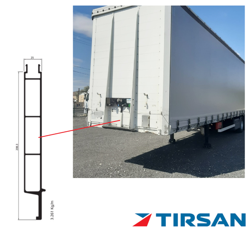 Tırsan Ön Panel Alüminyum Profil  2170 MM -PR04878