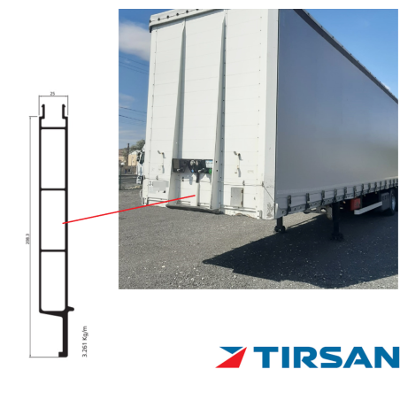 Tırsan Ön Panel Alüminyum Profil  2170 MM -PR04878