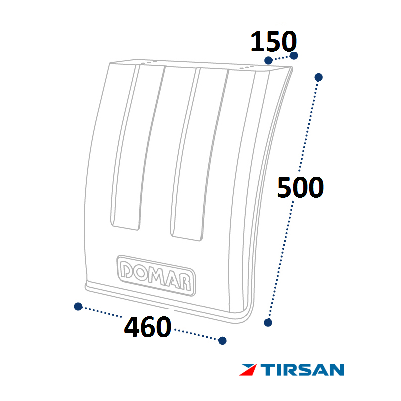 Tırsan Çamurluk Yarım 500 mm Domar Sol -CA00387