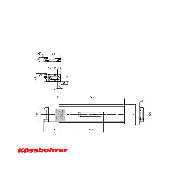 Tırsan Kassböhrer Kırma Baba 600 mm Tenteli -CB00340