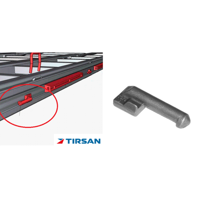 TIRSAN Alüminyum Kapak Televre Menteşe Erkeği