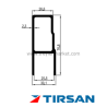 TIRSAN Alüminyum Kapak Kilit Profil Sol 610 mm