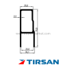TIRSAN Alüminyum Kapak Kilit Profil Sağ 610 mm