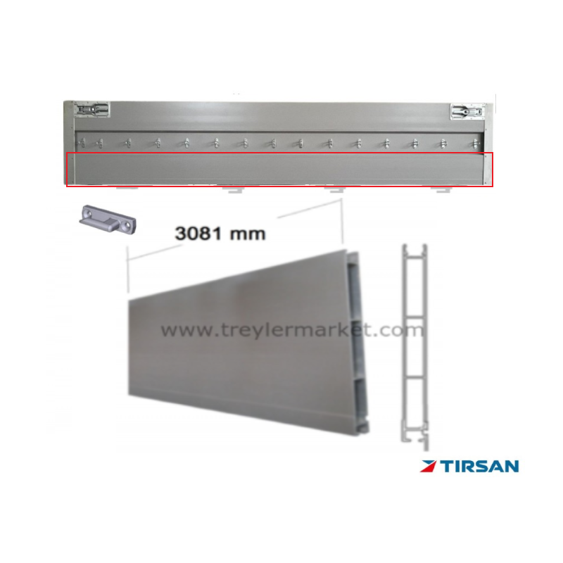 Tırsan Alüminyum Y.M. Profil 3081 (MG) Eloksallı  -PR02326