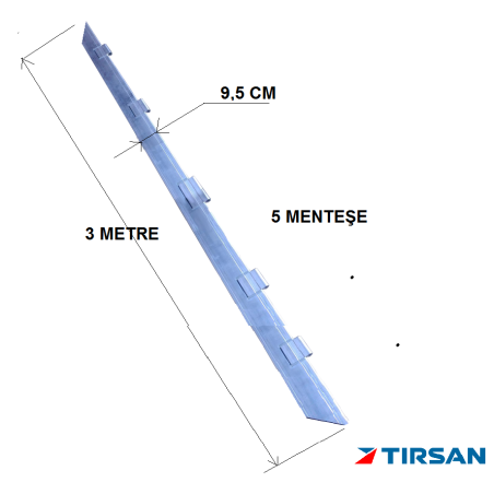 Tırsan Panel Dorse Arka Kapı Sağ Profil 5 Menteşeli  -GG05425