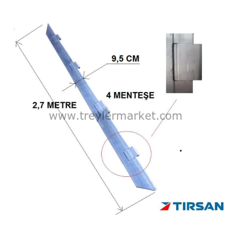 Tırsan Panel Dorse Arka Kapı Sol Profil 4 Menteşeli  GG05426