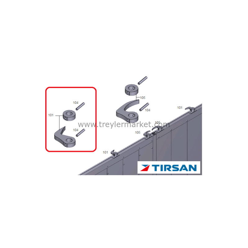 Tırsan Arka Kapı Üst Küçük Kilit Sağ  -KI00124