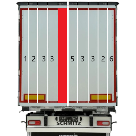 SCHMITZ Eloksallı Arka Kapı Sol Orta  Profil 290 x 3091 Boy  (4 No) -1382294
