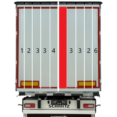 SCHMITZ Eloksallı Arka Kapı Sağ Orta  Profil 250 x 3091 Boy  (5 No) -1382295