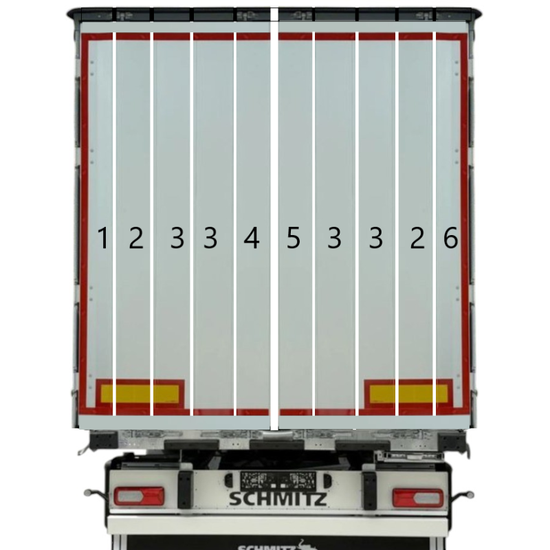 SCHMITZ Eloksallı Arka Kapı Sağ Orta  Profil 250 x 3091 Boy  (5 No) -1382295