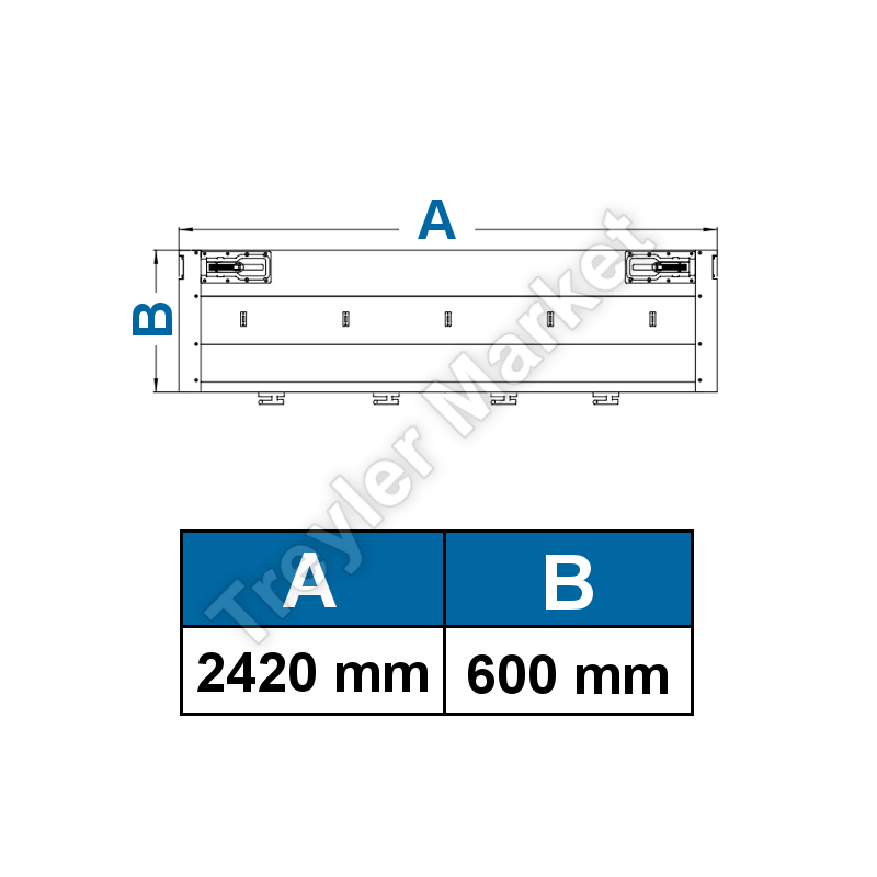 TIRSAN Alüminyum Arka Kapak 2420 x 600 mm Boyalı